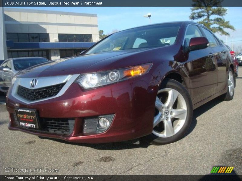 Basque Red Pearl / Parchment 2009 Acura TSX Sedan