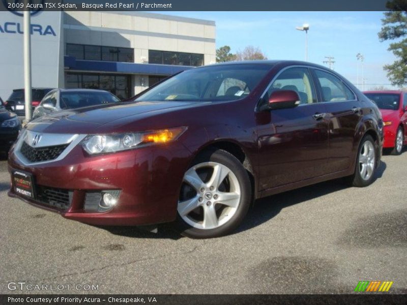 Basque Red Pearl / Parchment 2009 Acura TSX Sedan