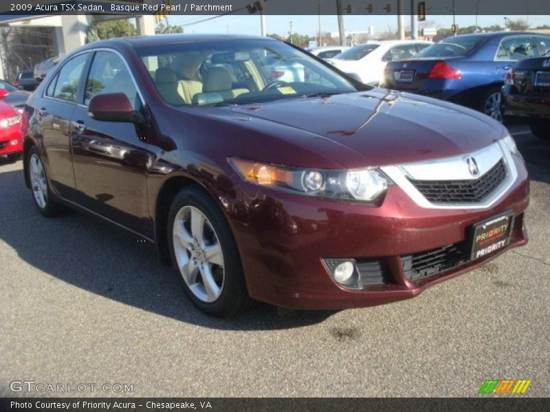 Basque Red Pearl / Parchment 2009 Acura TSX Sedan