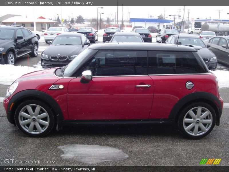 Chili Red / Black/Grey 2009 Mini Cooper S Hardtop