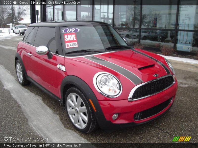 Chili Red / Black/Grey 2009 Mini Cooper S Hardtop