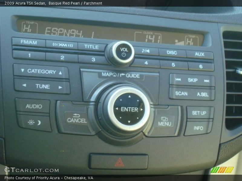 Basque Red Pearl / Parchment 2009 Acura TSX Sedan