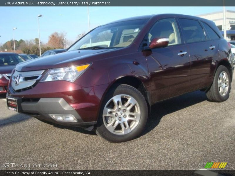 Dark Cherry Pearl / Parchment 2009 Acura MDX Technology