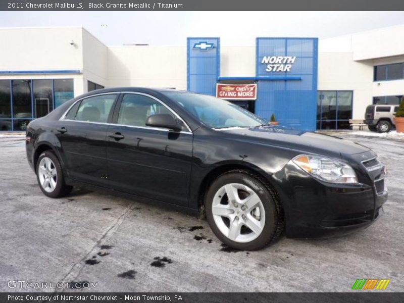 Black Granite Metallic / Titanium 2011 Chevrolet Malibu LS