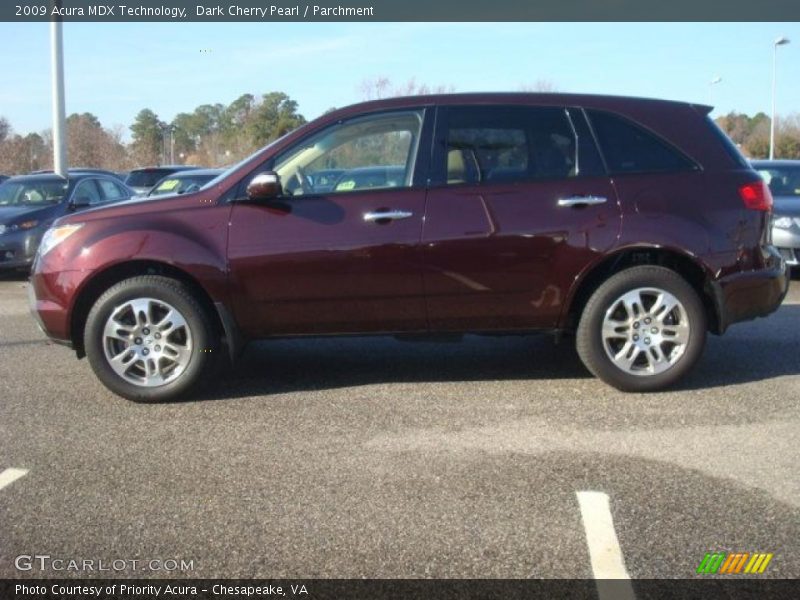 Dark Cherry Pearl / Parchment 2009 Acura MDX Technology