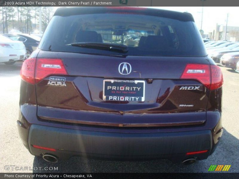 Dark Cherry Pearl / Parchment 2009 Acura MDX Technology