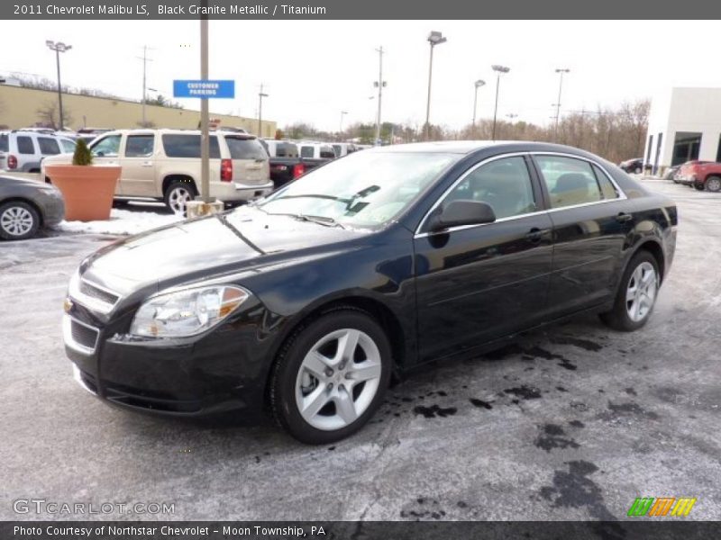 Black Granite Metallic / Titanium 2011 Chevrolet Malibu LS