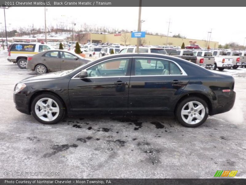 Black Granite Metallic / Titanium 2011 Chevrolet Malibu LS