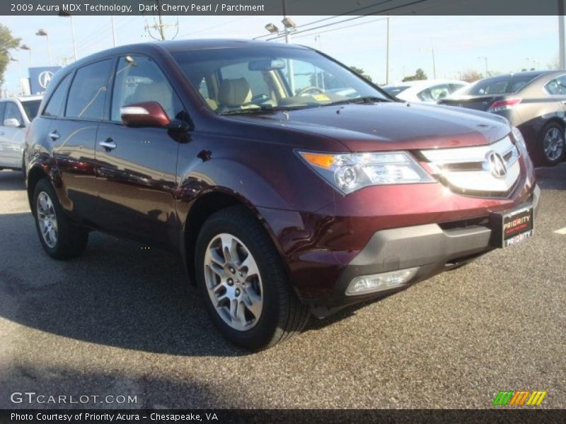 Dark Cherry Pearl / Parchment 2009 Acura MDX Technology