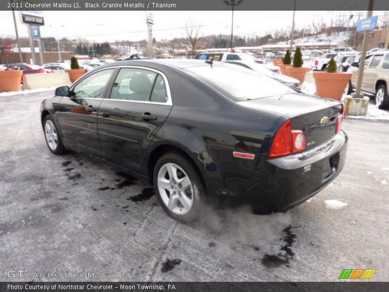 Black Granite Metallic / Titanium 2011 Chevrolet Malibu LS