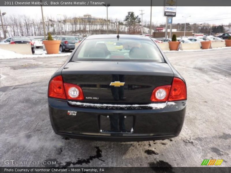 Black Granite Metallic / Titanium 2011 Chevrolet Malibu LS