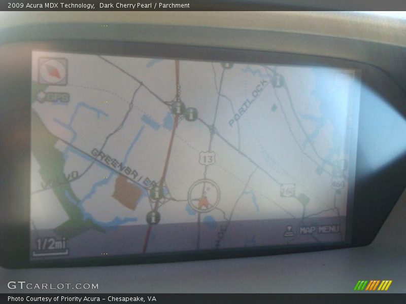 Dark Cherry Pearl / Parchment 2009 Acura MDX Technology