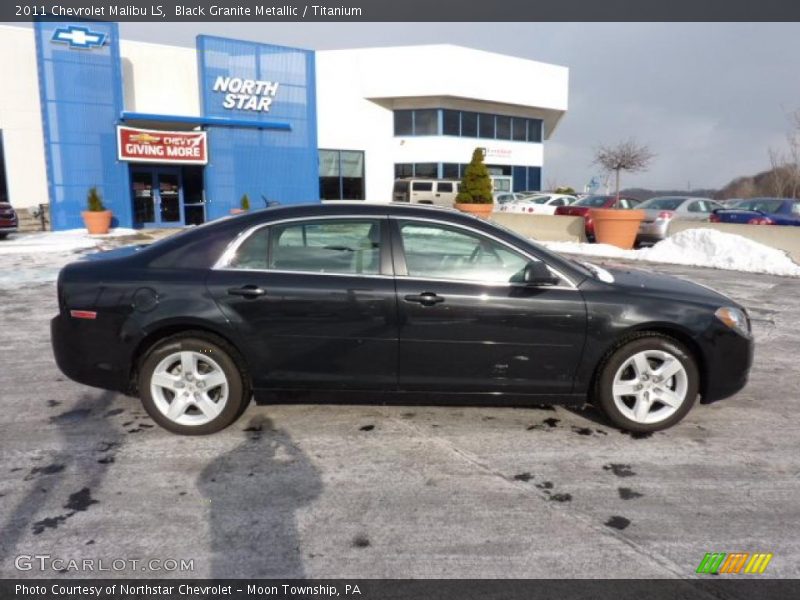 Black Granite Metallic / Titanium 2011 Chevrolet Malibu LS
