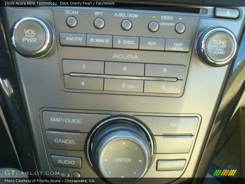 Dark Cherry Pearl / Parchment 2009 Acura MDX Technology