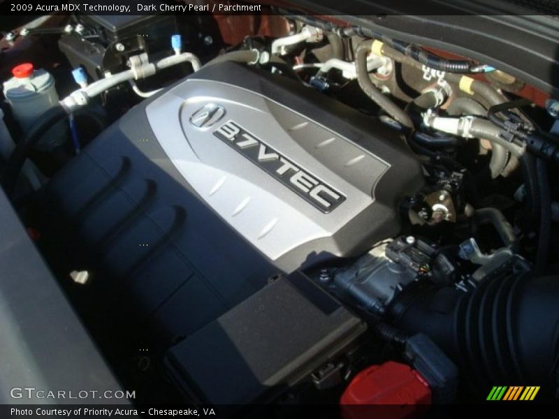 Dark Cherry Pearl / Parchment 2009 Acura MDX Technology