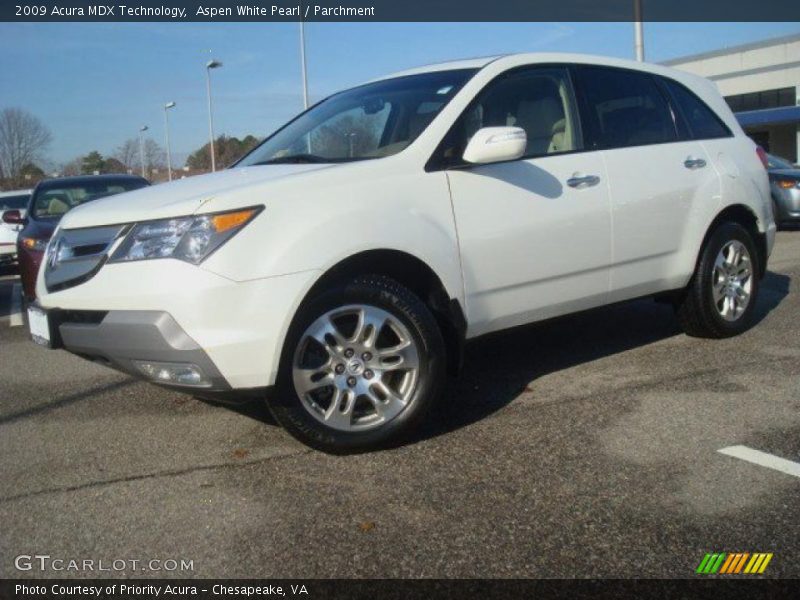 Aspen White Pearl / Parchment 2009 Acura MDX Technology