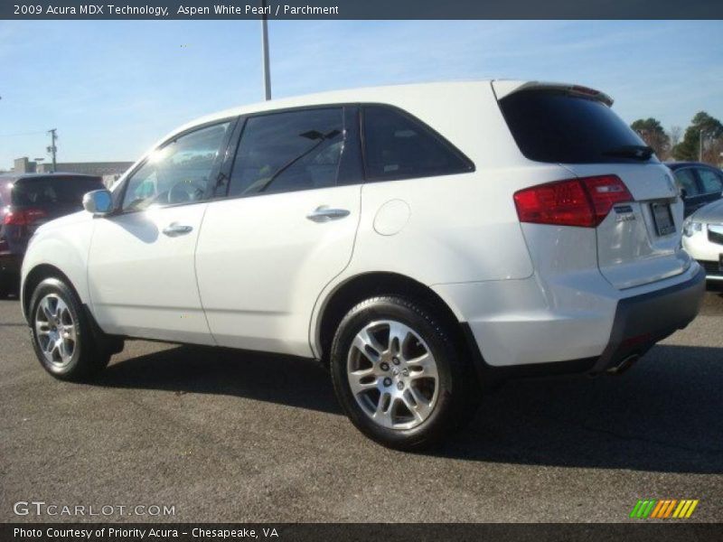 Aspen White Pearl / Parchment 2009 Acura MDX Technology