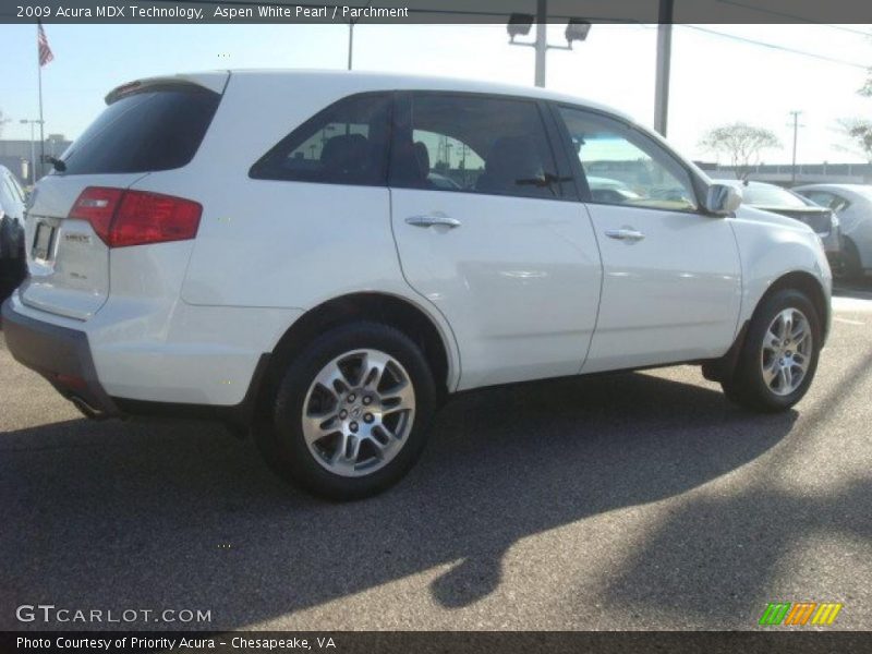 Aspen White Pearl / Parchment 2009 Acura MDX Technology