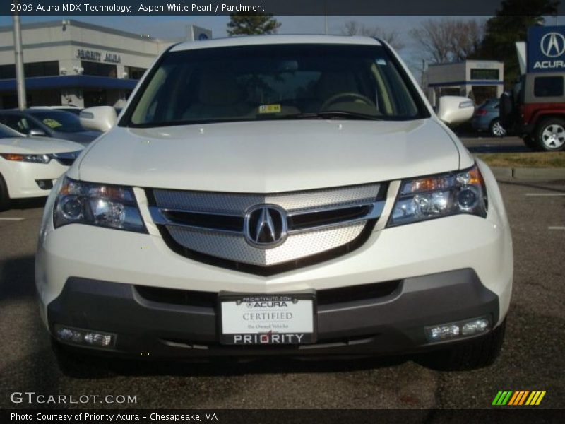Aspen White Pearl / Parchment 2009 Acura MDX Technology