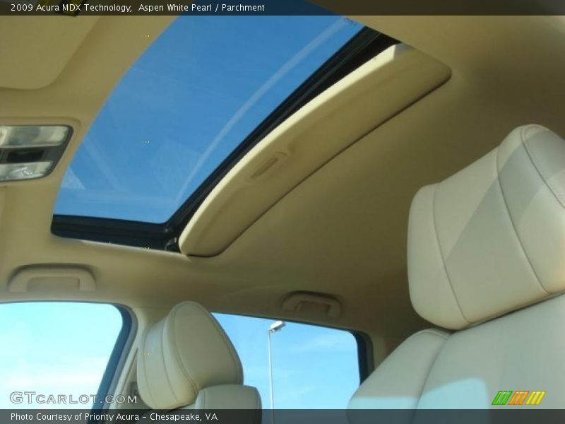 Aspen White Pearl / Parchment 2009 Acura MDX Technology