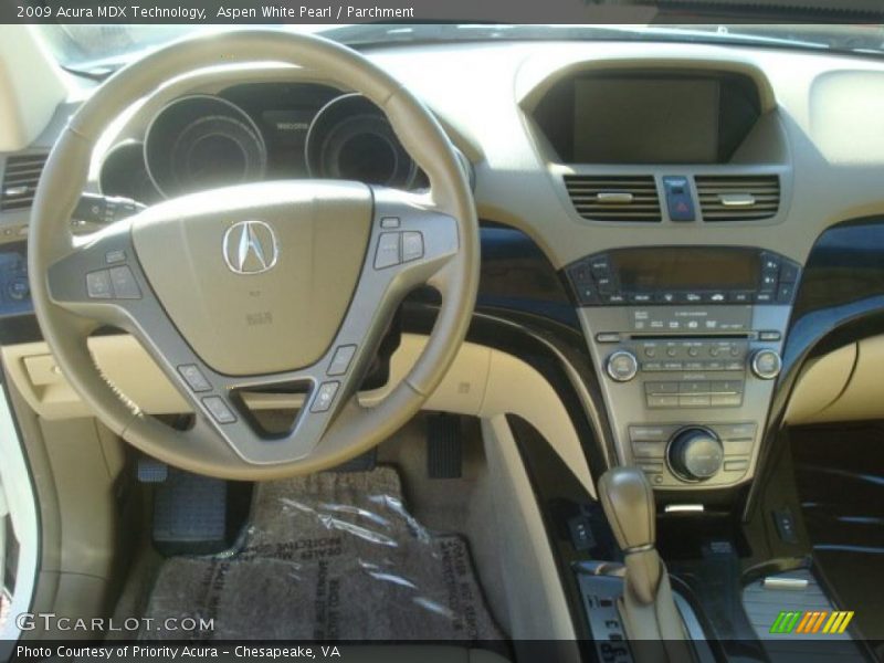 Aspen White Pearl / Parchment 2009 Acura MDX Technology