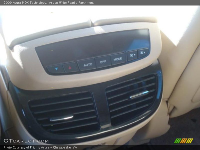 Aspen White Pearl / Parchment 2009 Acura MDX Technology