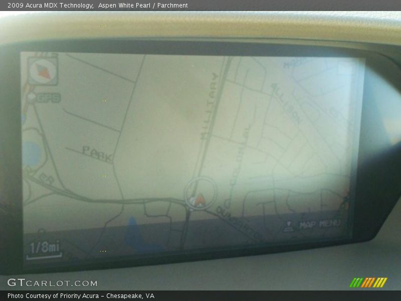Aspen White Pearl / Parchment 2009 Acura MDX Technology