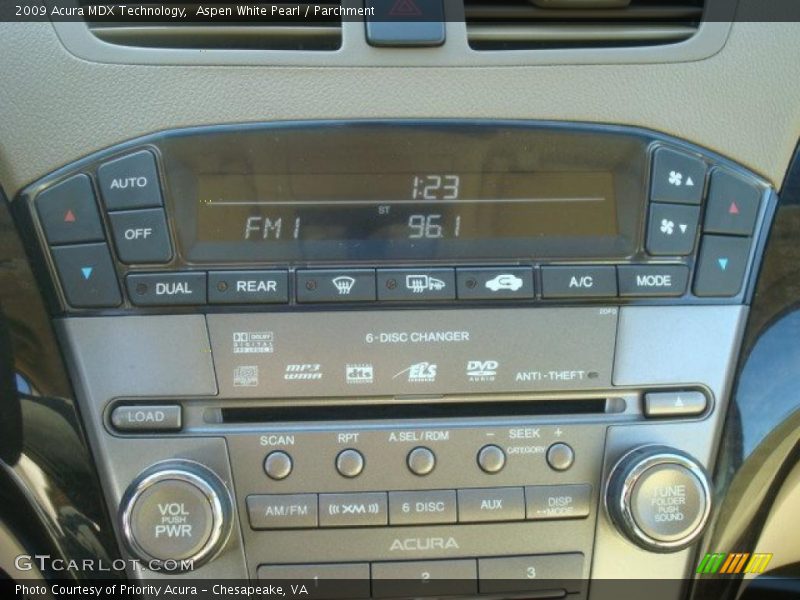 Aspen White Pearl / Parchment 2009 Acura MDX Technology