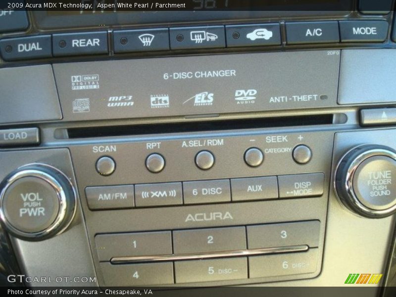 Aspen White Pearl / Parchment 2009 Acura MDX Technology