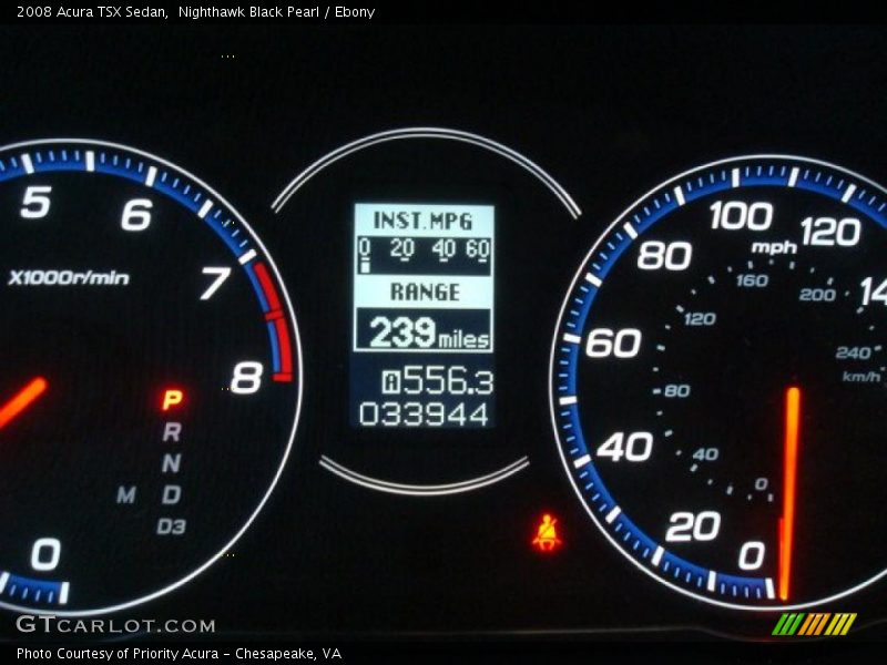 Nighthawk Black Pearl / Ebony 2008 Acura TSX Sedan