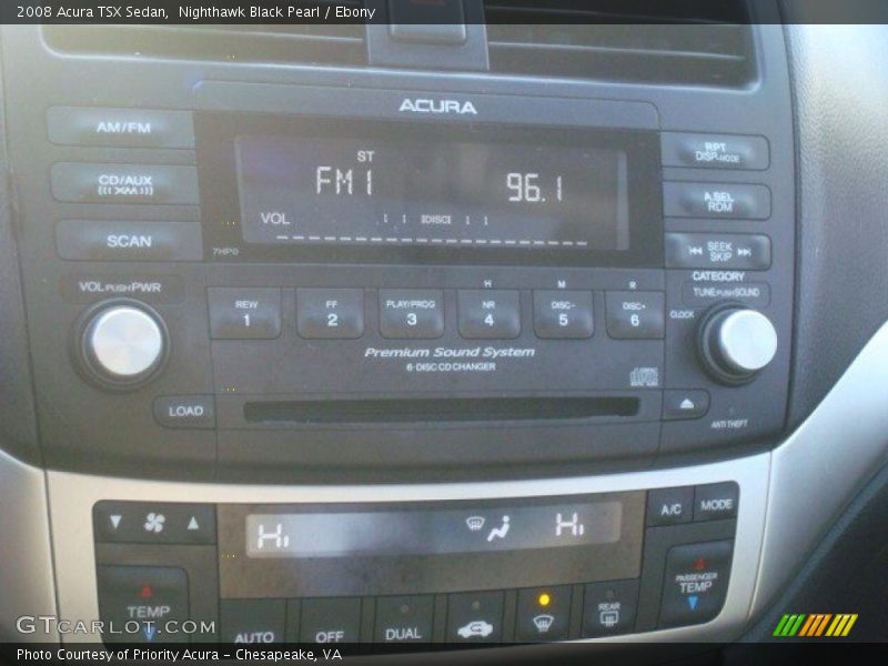 Nighthawk Black Pearl / Ebony 2008 Acura TSX Sedan