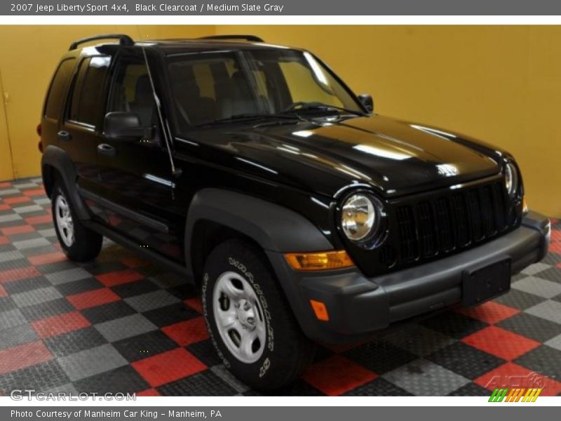 Black Clearcoat / Medium Slate Gray 2007 Jeep Liberty Sport 4x4