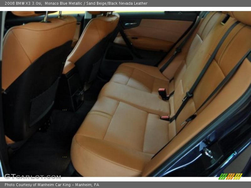 Monaco Blue Metallic / Sand Beige/Black Nevada Leather 2008 BMW X3 3.0si
