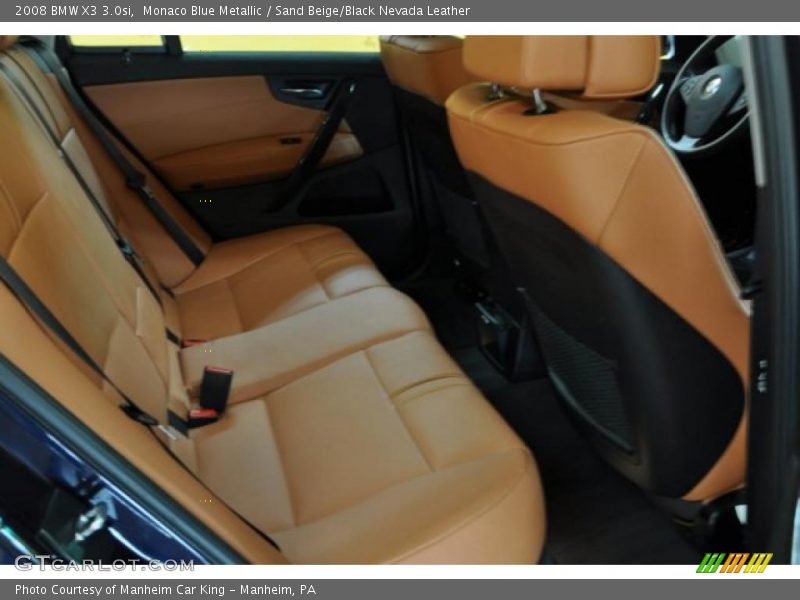 Monaco Blue Metallic / Sand Beige/Black Nevada Leather 2008 BMW X3 3.0si