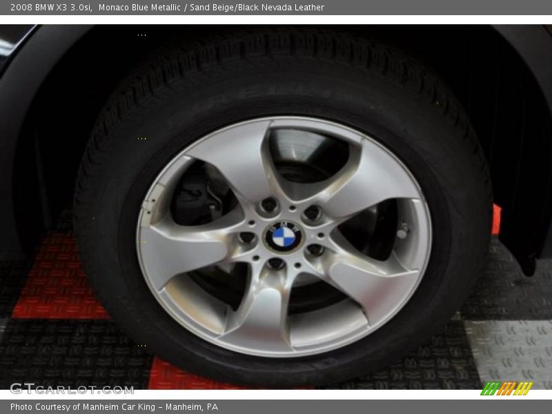 Monaco Blue Metallic / Sand Beige/Black Nevada Leather 2008 BMW X3 3.0si