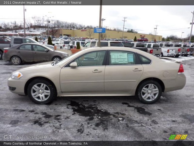 Gold Mist Metallic / Neutral 2011 Chevrolet Impala LT