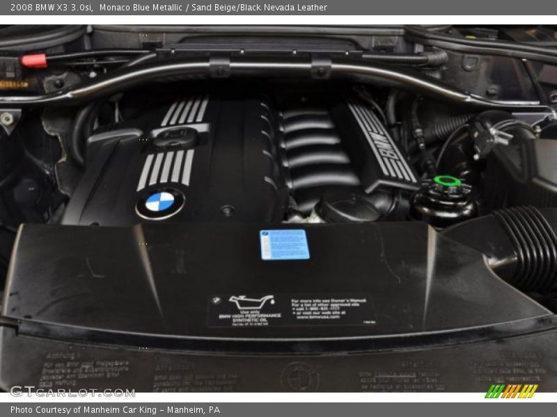 Monaco Blue Metallic / Sand Beige/Black Nevada Leather 2008 BMW X3 3.0si