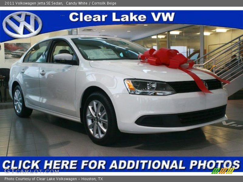 Candy White / Cornsilk Beige 2011 Volkswagen Jetta SE Sedan