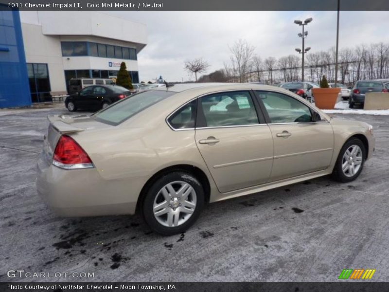 Gold Mist Metallic / Neutral 2011 Chevrolet Impala LT