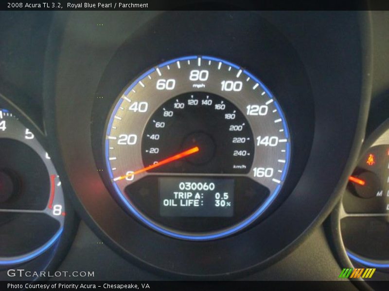 Royal Blue Pearl / Parchment 2008 Acura TL 3.2