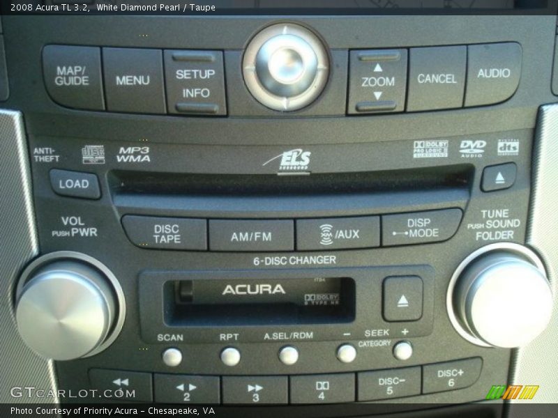 White Diamond Pearl / Taupe 2008 Acura TL 3.2