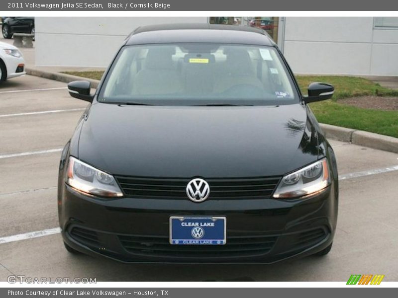 Black / Cornsilk Beige 2011 Volkswagen Jetta SE Sedan