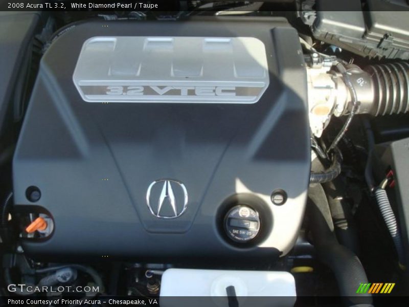 White Diamond Pearl / Taupe 2008 Acura TL 3.2