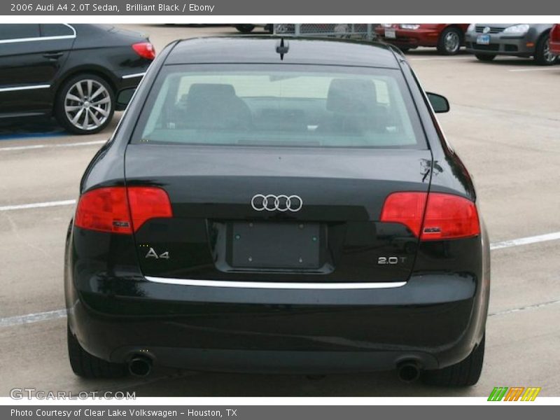 Brilliant Black / Ebony 2006 Audi A4 2.0T Sedan