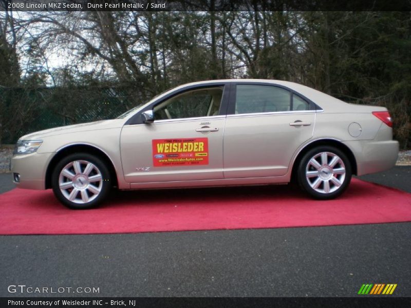 Dune Pearl Metallic / Sand 2008 Lincoln MKZ Sedan