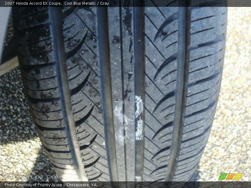 Cool Blue Metallic / Gray 2007 Honda Accord EX Coupe