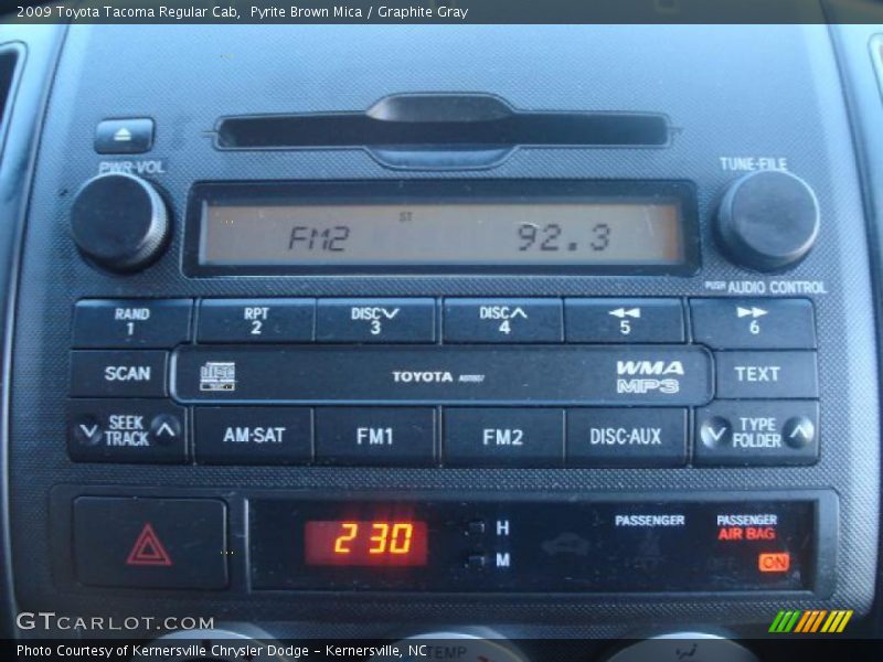 Controls of 2009 Tacoma Regular Cab
