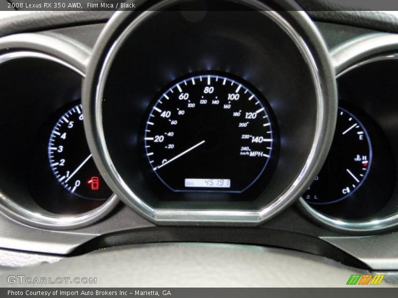 Flint Mica / Black 2008 Lexus RX 350 AWD