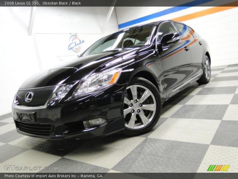 Obsidian Black / Black 2008 Lexus GS 350