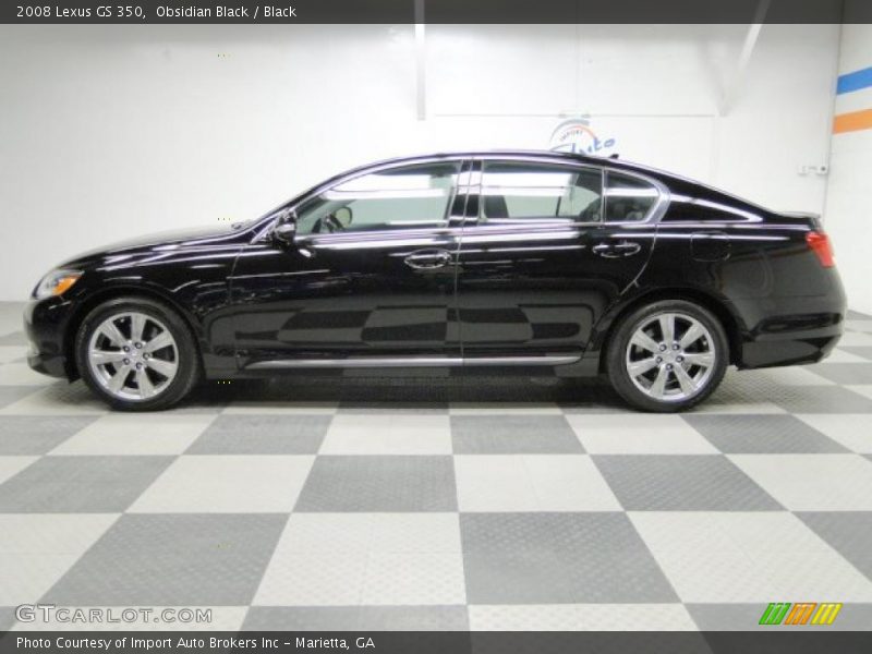 Obsidian Black / Black 2008 Lexus GS 350